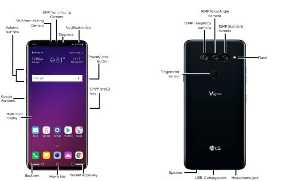 LG V40 ThinQ V405UA 64GB V409N V405EBW 128GB 4G Unlocked Smartphone New Sealed e LG V40 ThinQ V405UA 64GB V409N V405EBW 128GB 4G Unlocked Smartphone New Sealed e