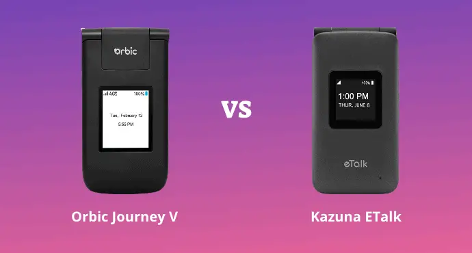 Orbic Journey V vs Kazuna ETalk