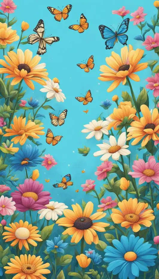 12 Summer iPhone Wallpaper Backgrounds: Flowers, Blue Sky, Butterflies